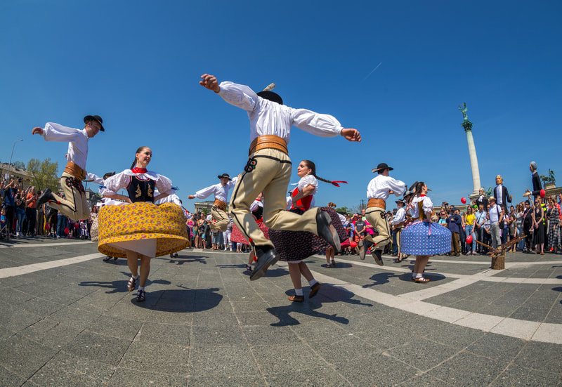 Folk Dancing at Budapest Hero's Square