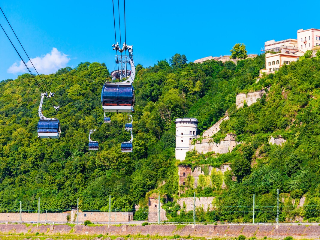 Koblenz Cable Cars above the Rhine River, Koblenz River Cruises