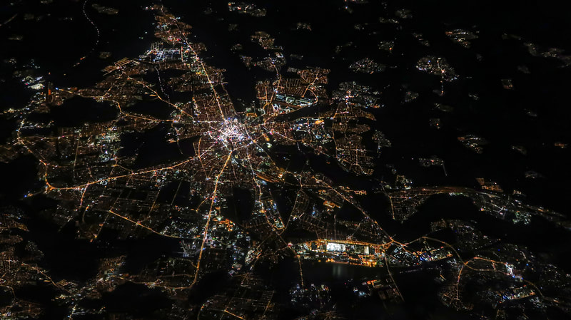Amsterdam from Above at night
