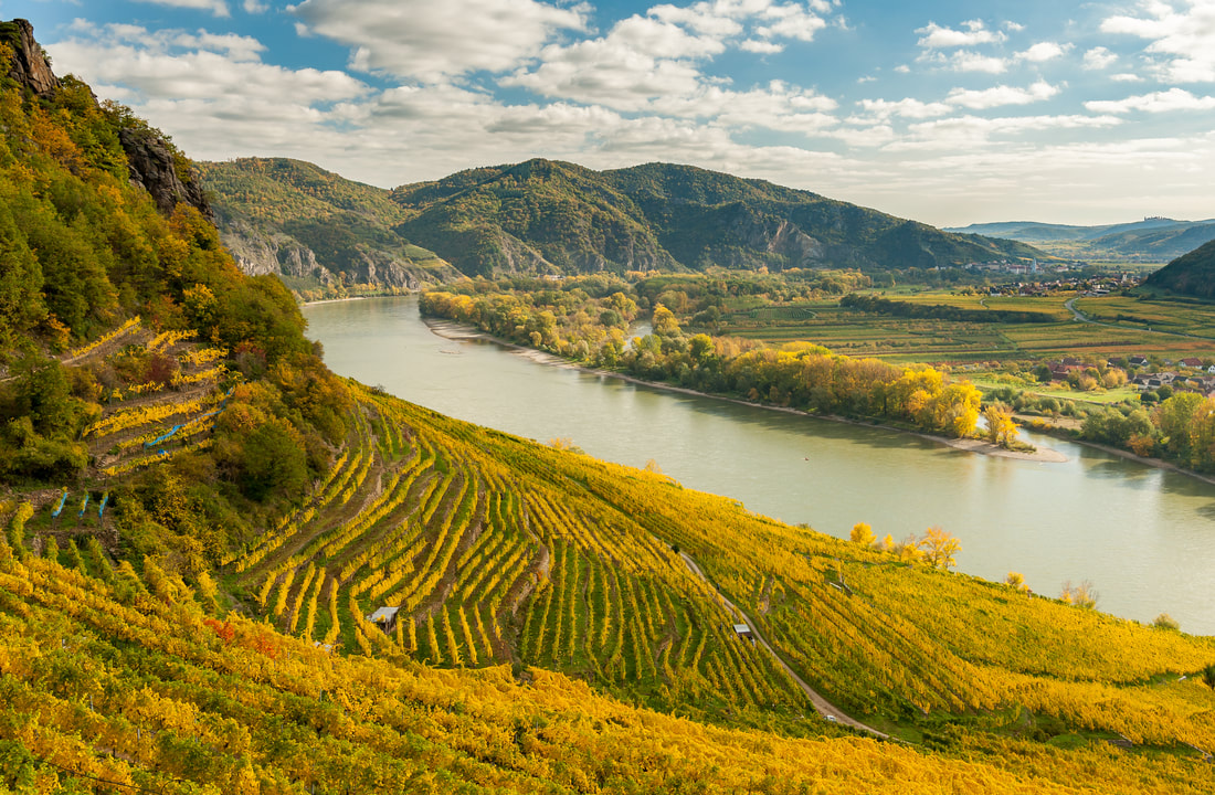River cruise in Fall through Austrian Danube Wine Region