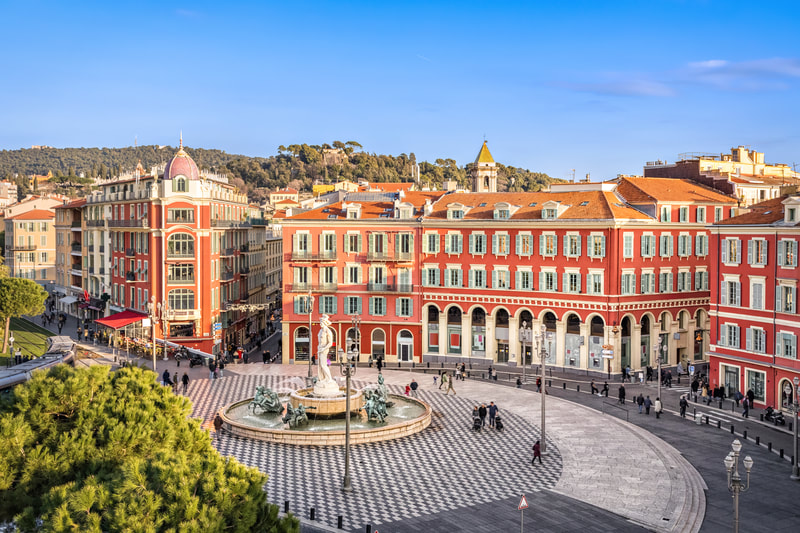 Place Massena town square in Nice France