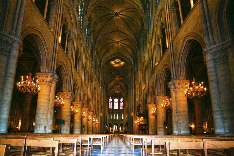 Interior of Notre-Dame Cathedral Paris