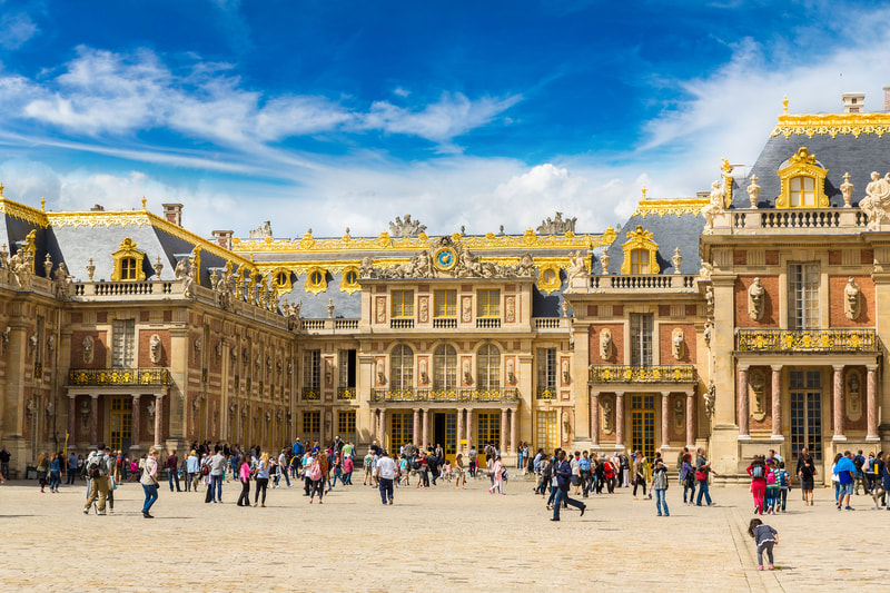 Exterior of Palace of Versailles Paris