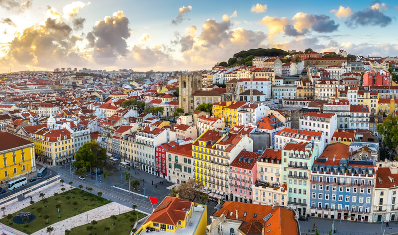 Alfama District in Lisbon Portugal