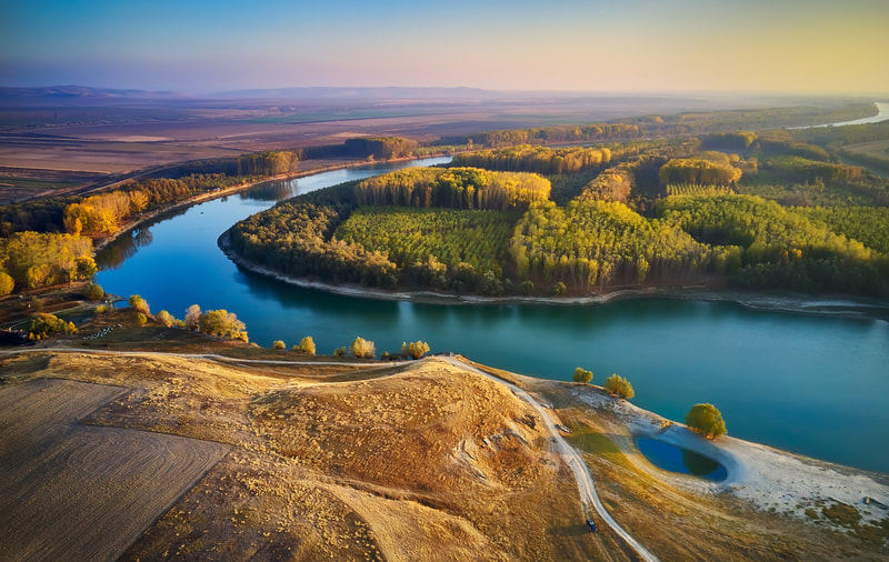 Danube River Countryside Romania
