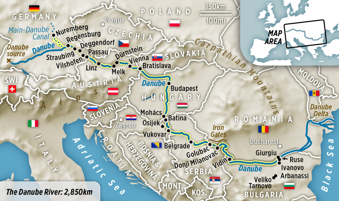 Danube River Cruise Map