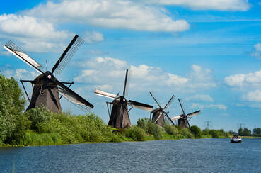 Windmills in Kinderjick Netherlands