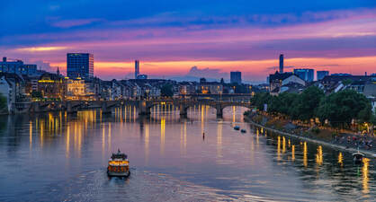 European river cruises travel the Rhine into Basel, Switzerland
