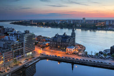 Belgian Scheldt River from Antwerp