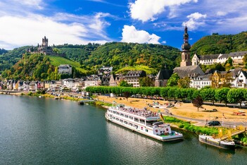 Cruising along the Rhine River in Germany