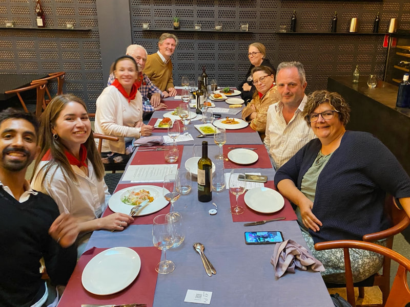 Our team dining at the Trastienda del Colmado