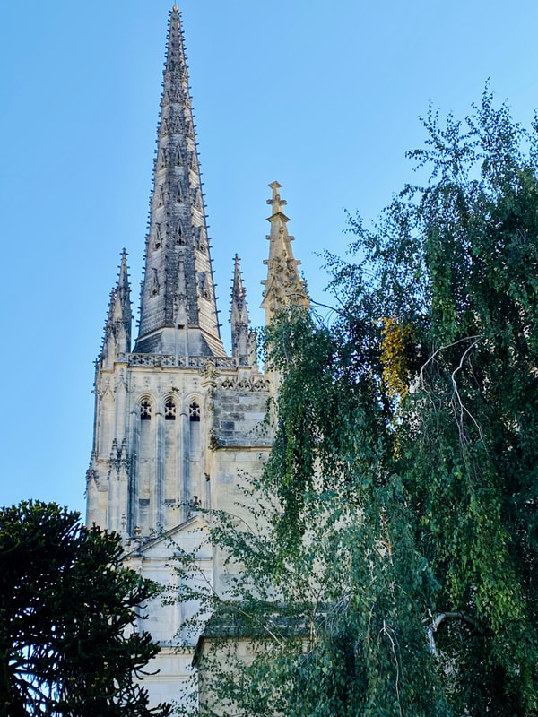 Cathedral spires in Bordeaux, France