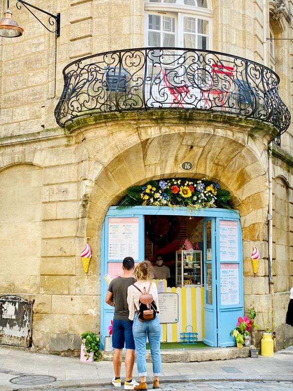 Ice cream shop in Bordeaux, France