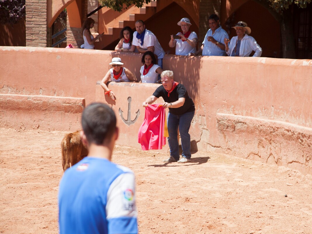 Learn Capea at a Pamplona Spain bull ranch