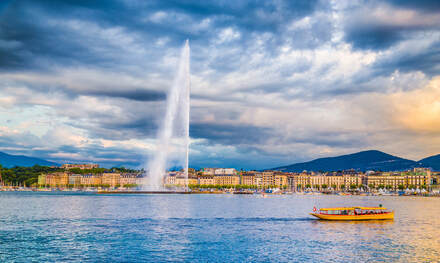 Geneva, Switzerland on the Rhône River