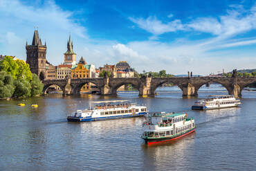 Czech Republic river cruise into Prague on the Vltava