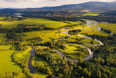 Rural Vltava River in the Czech Republic