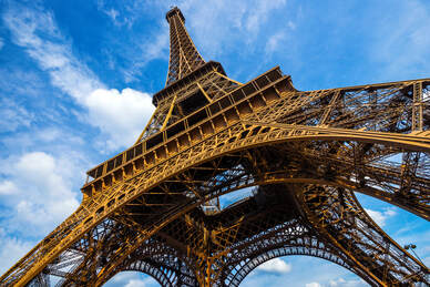Close-up of Eiffel Tower Paris