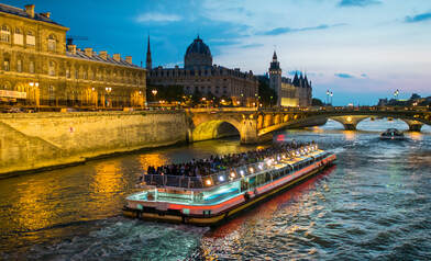 Seine River cruise in Paris France