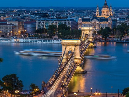 Danube River cruises travel through Budapest, Hungary