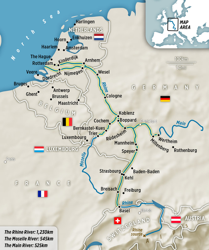 Rhine River Cruise Map